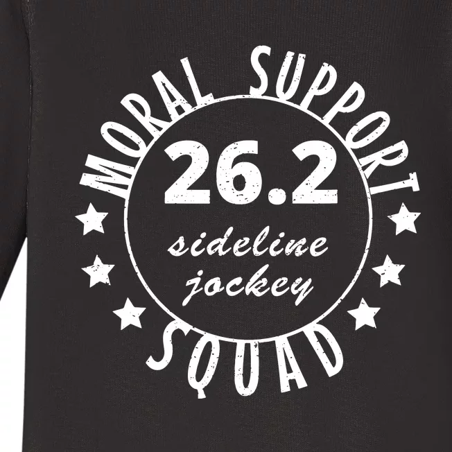 262 Moral Support Squad Funny Marathon Runner Baby Long Sleeve Bodysuit