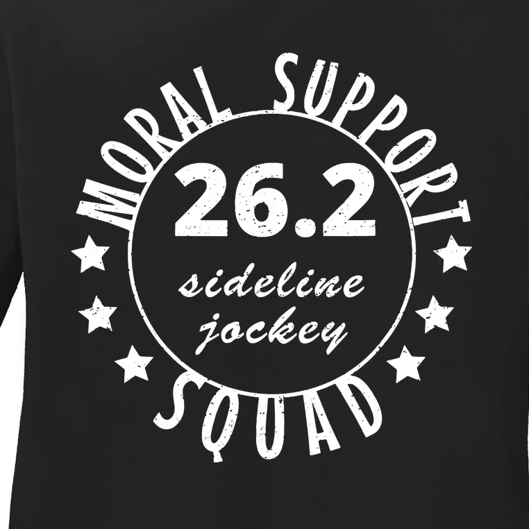 262 Moral Support Squad Funny Marathon Runner Ladies Long Sleeve Shirt