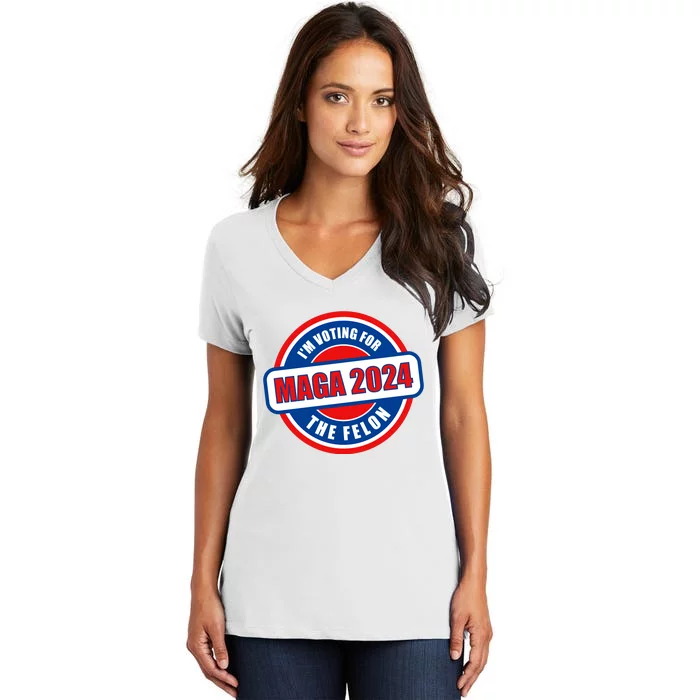 2024 Maga Trump Supporter Women's V-Neck T-Shirt