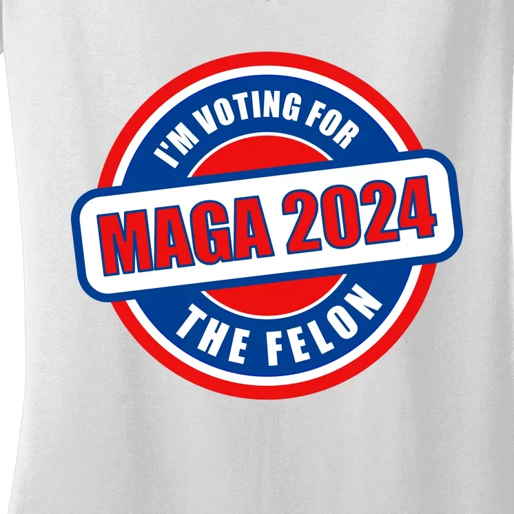 2024 Maga Trump Supporter Women's V-Neck T-Shirt