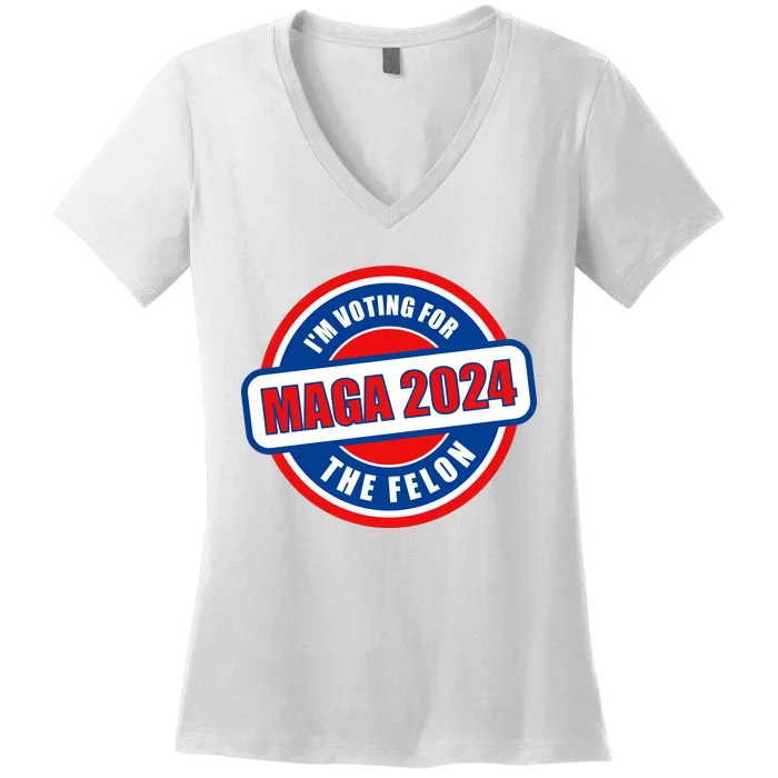 2024 Maga Trump Supporter Women's V-Neck T-Shirt