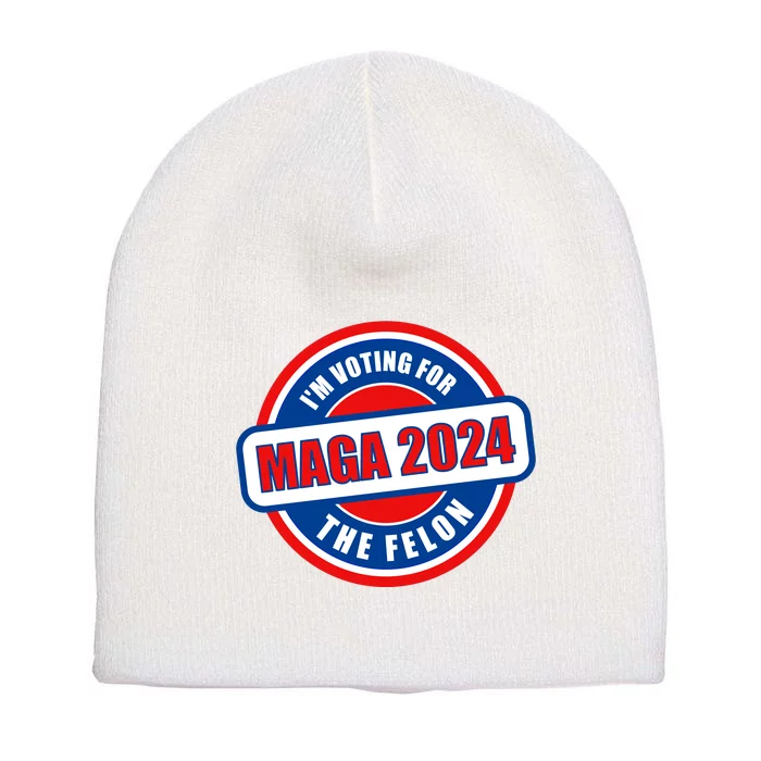 2024 Maga Trump Supporter Short Acrylic Beanie