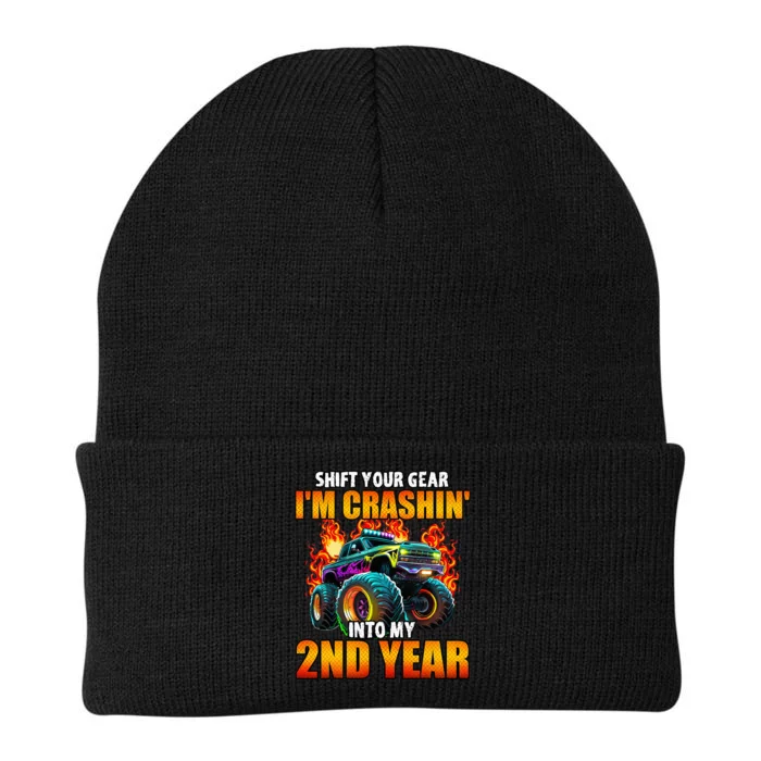 2nd Monster Truck Birthday Party Birthday Knit Cap Winter Beanie