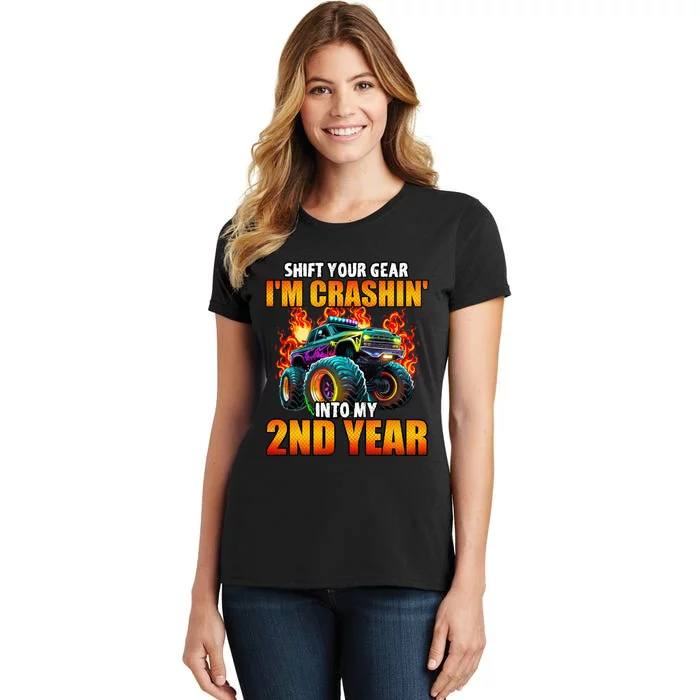 2nd Monster Truck Birthday Party Birthday Women's T-Shirt