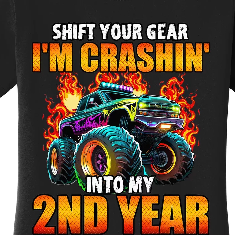 2nd Monster Truck Birthday Party Birthday Women's T-Shirt