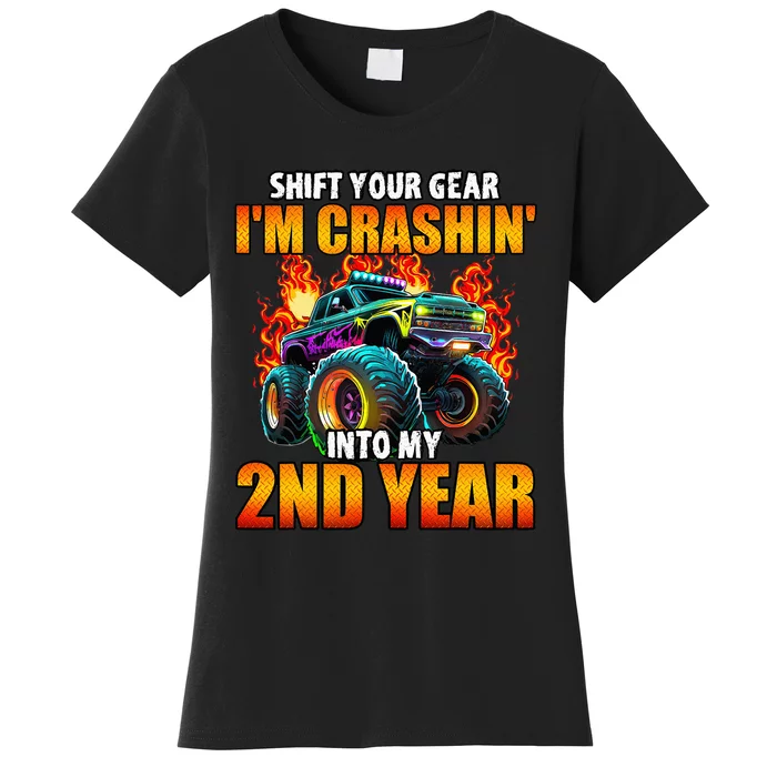 2nd Monster Truck Birthday Party Birthday Women's T-Shirt