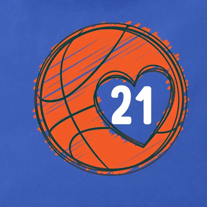 #21 Number 21 Gift Basketball Graphic Saying Ball Bball Cute Funny Gift Zip Tote Bag