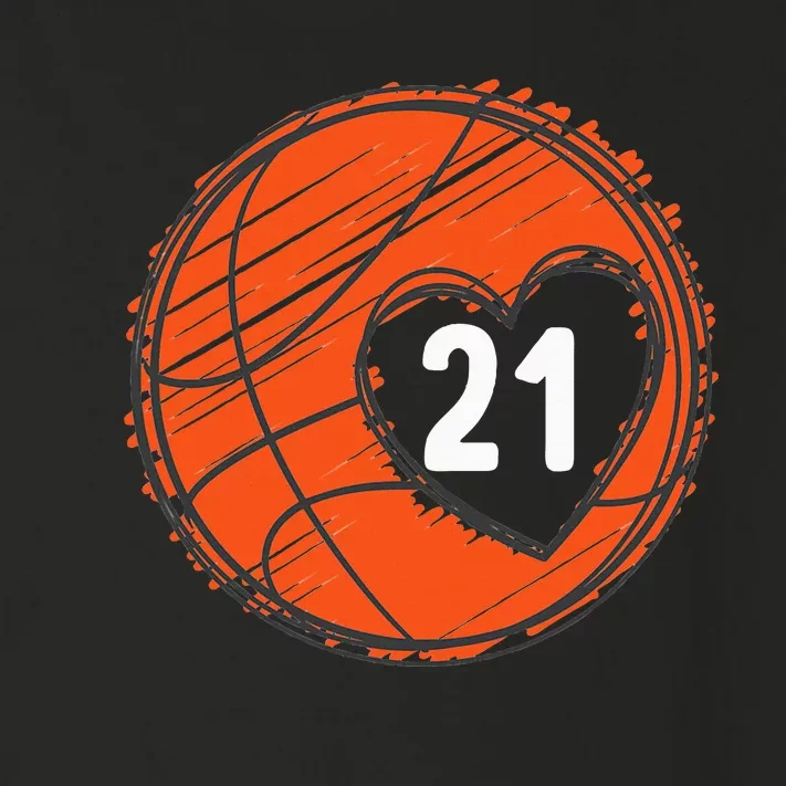 21 Number 21 Basketball Graphic Saying Ball Bball Cute Toddler Long Sleeve Shirt