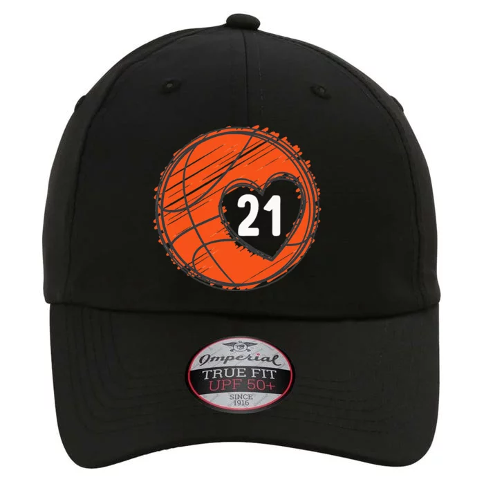 21 Number 21 Basketball Graphic Saying Ball Bball Cute The Original Performance Cap