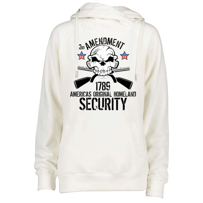 2nd Amendment 1789 Homeland Security Womens Funnel Neck Pullover Hood