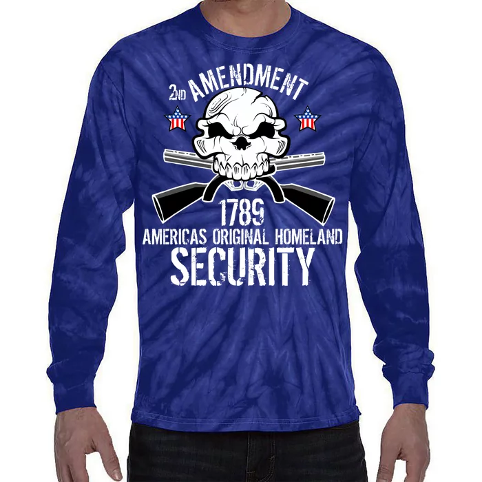 2nd Amendment 1789 Homeland Security Tie-Dye Long Sleeve Shirt