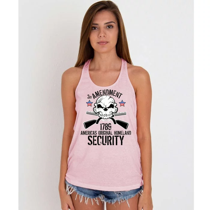 2nd Amendment 1789 Homeland Security Women's Knotted Racerback Tank