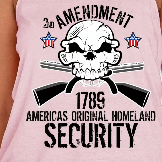 2nd Amendment 1789 Homeland Security Women's Knotted Racerback Tank