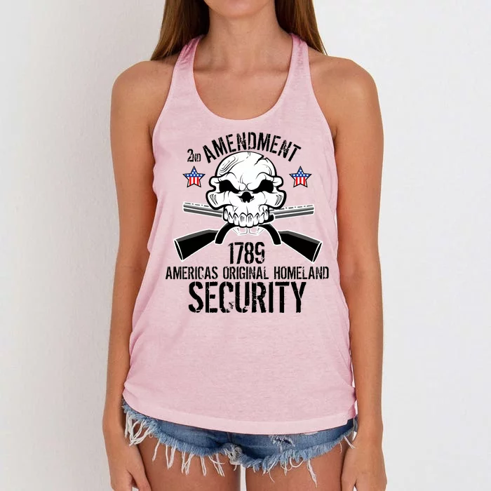 2nd Amendment 1789 Homeland Security Women's Knotted Racerback Tank