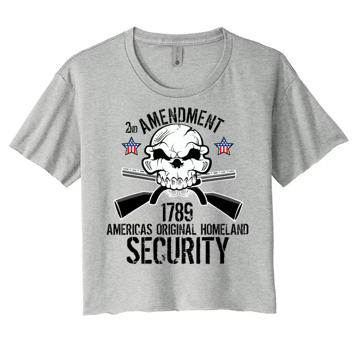 2nd Amendment 1789 Homeland Security Women's Crop Top Tee