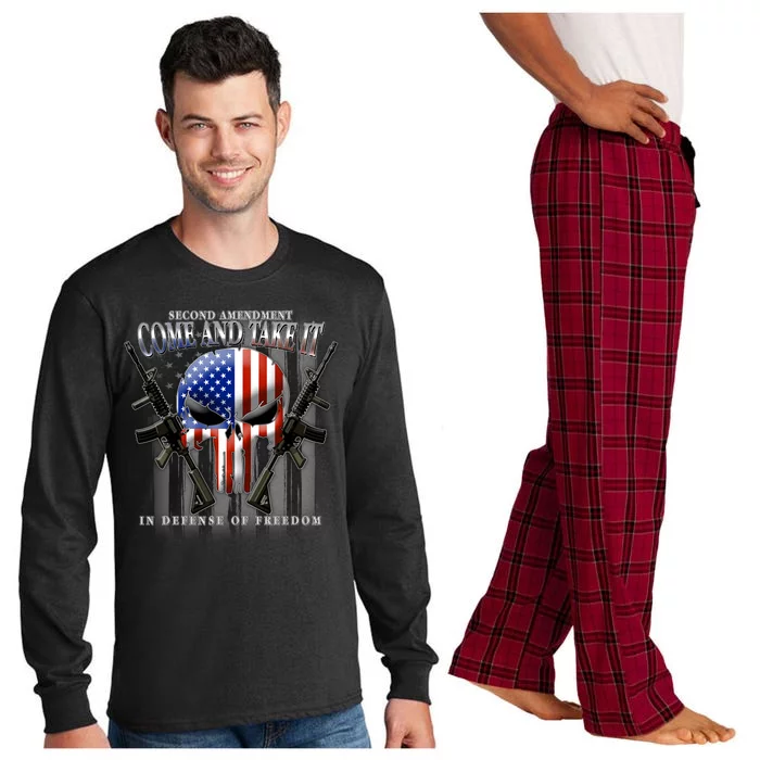 2nd Amendment Come And Take It In Defense Of Freedom Long Sleeve Pajama Set