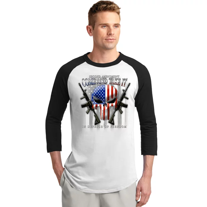 2nd Amendment Come And Take It In Defense Of Freedom Baseball Sleeve Shirt