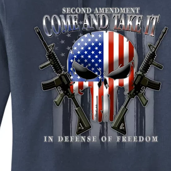 2nd Amendment Come And Take It In Defense Of Freedom Women's Pullover Hoodie