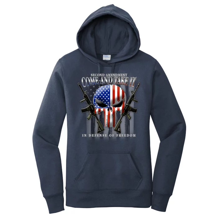 2nd Amendment Come And Take It In Defense Of Freedom Women's Pullover Hoodie