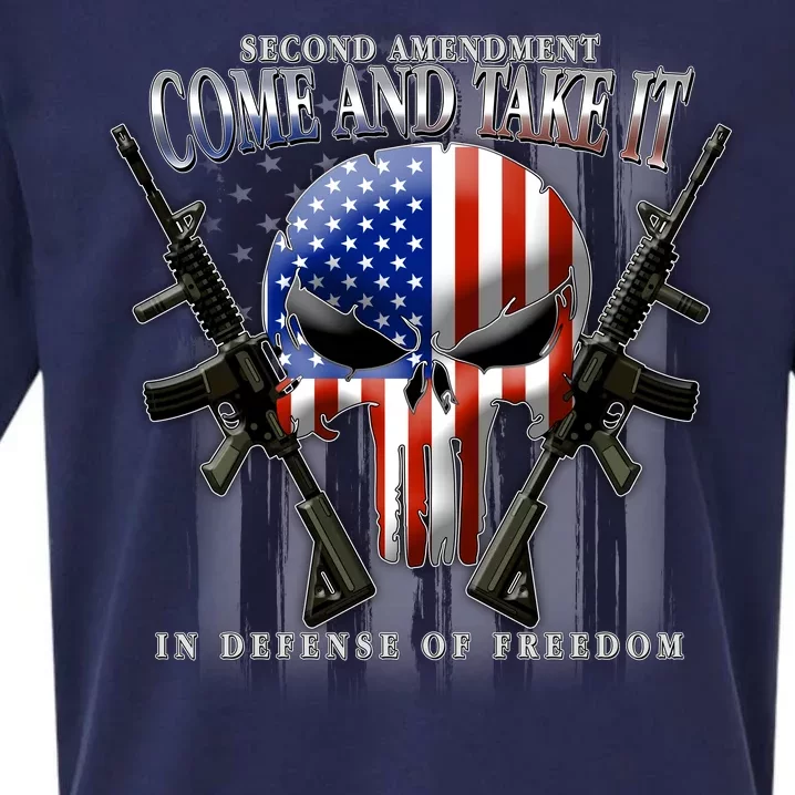 2nd Amendment Come And Take It In Defense Of Freedom Sueded Cloud Jersey T-Shirt