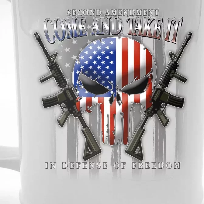 2nd Amendment Come And Take It In Defense Of Freedom Front & Back Beer Stein