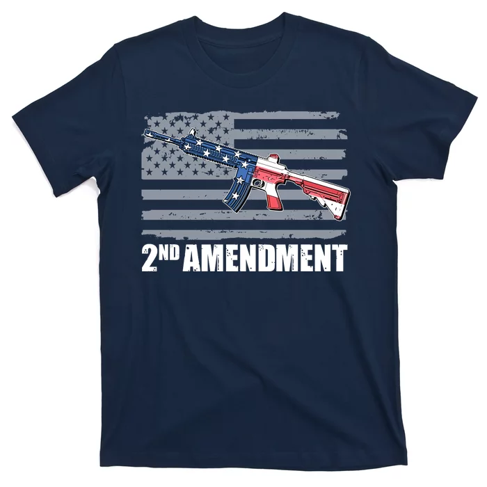 2nd Amendment Distressed American Flag T-Shirt | TeeShirtPalace