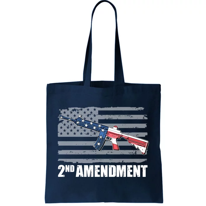 2nd Amendment Distressed American Flag Tote Bag