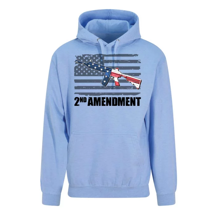 2nd Amendment Distressed American Flag Unisex Surf Hoodie