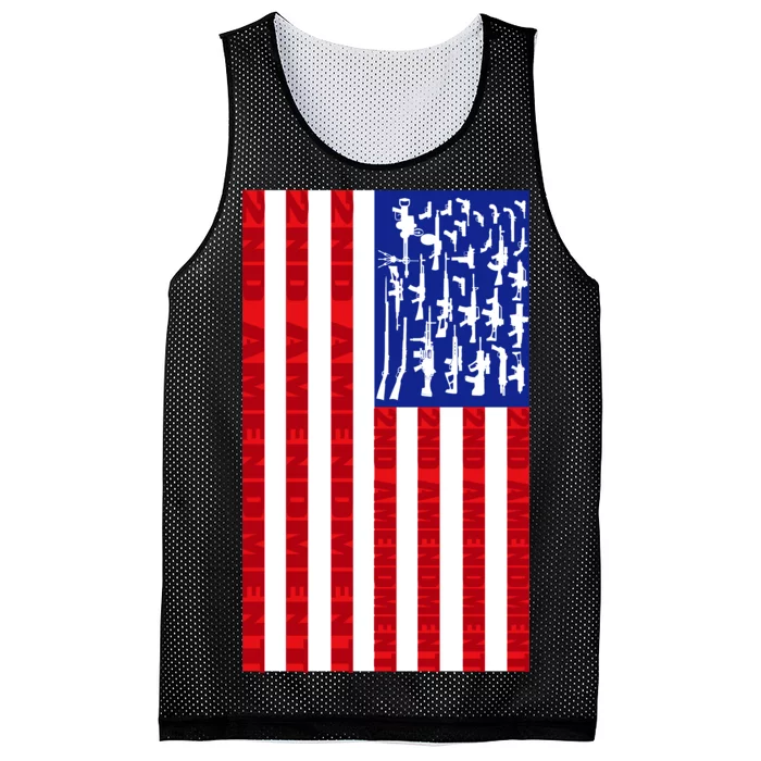 2nd Amendment Flag Mesh Reversible Basketball Jersey Tank