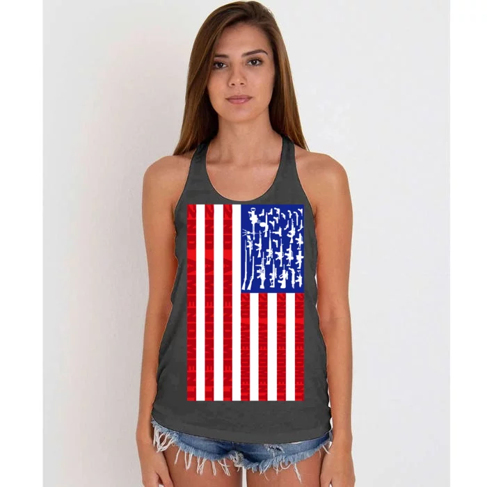 2nd Amendment Flag Women's Knotted Racerback Tank