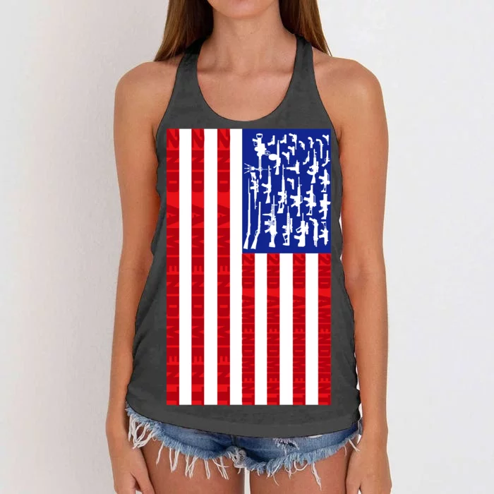 2nd Amendment Flag Women's Knotted Racerback Tank