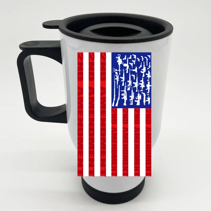 2nd Amendment Flag Front & Back Stainless Steel Travel Mug