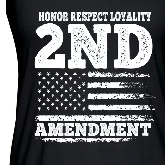 2nd Amendment Honor Respect Ladies Essential Flowy Tank