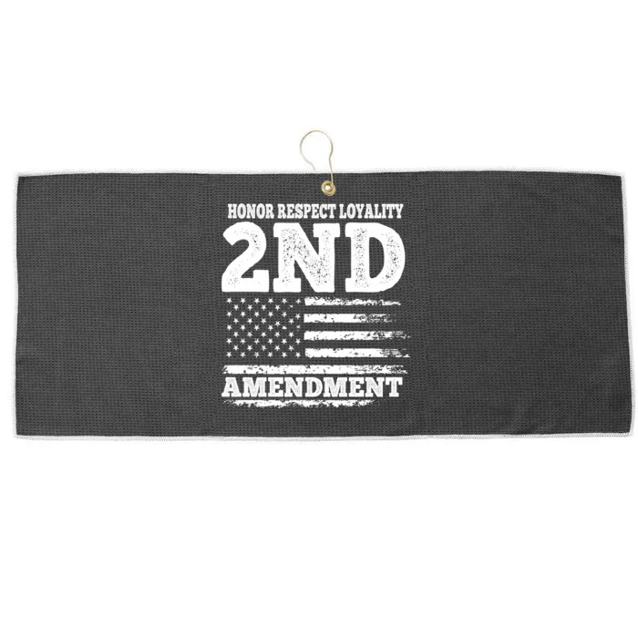 2nd Amendment Honor Respect Large Microfiber Waffle Golf Towel