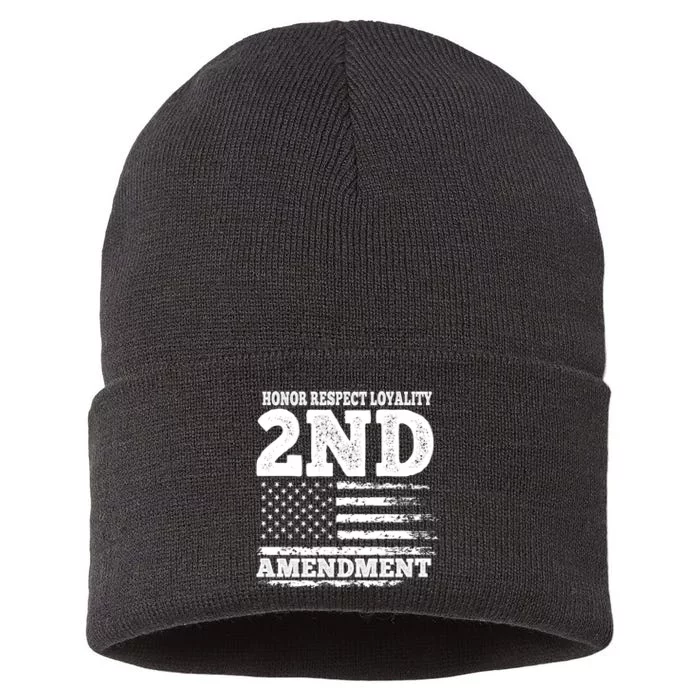 2nd Amendment Honor Respect Sustainable Knit Beanie