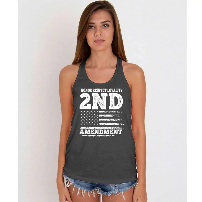 2nd Amendment Honor Respect Women's Knotted Racerback Tank