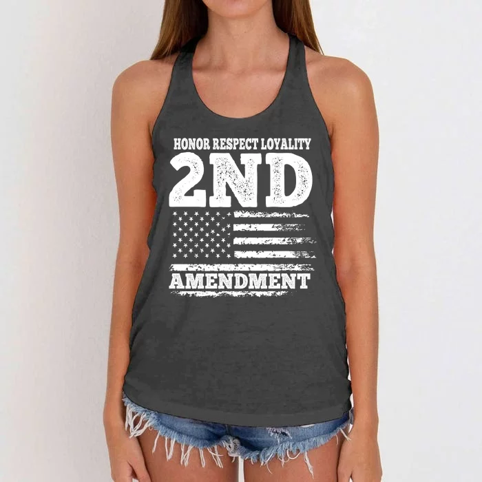 2nd Amendment Honor Respect Women's Knotted Racerback Tank