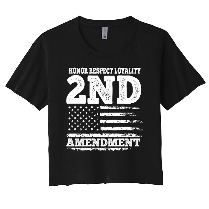 2nd Amendment Honor Respect Women's Crop Top Tee