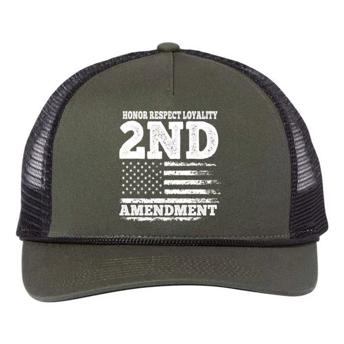 2nd Amendment Honor Respect Retro Rope Trucker Hat Cap