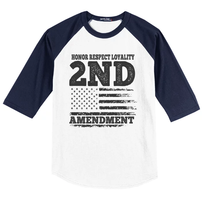 2nd Amendment Honor Respect Baseball Sleeve Shirt