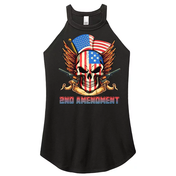 2nd Amendment USA Patriotic Skull Women’s Perfect Tri Rocker Tank