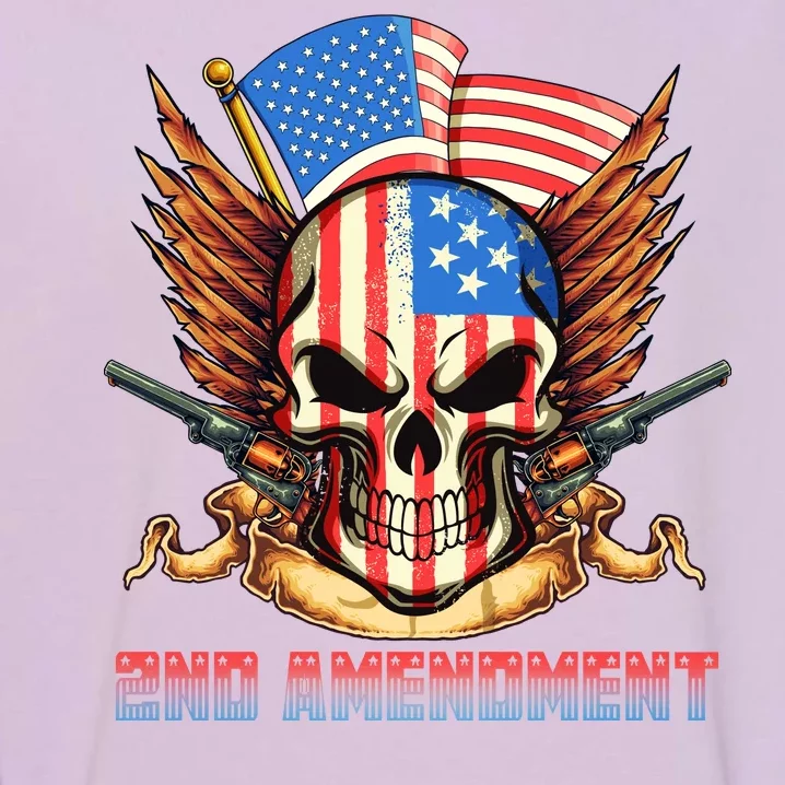 2nd Amendment USA Patriotic Skull Garment-Dyed Sweatshirt