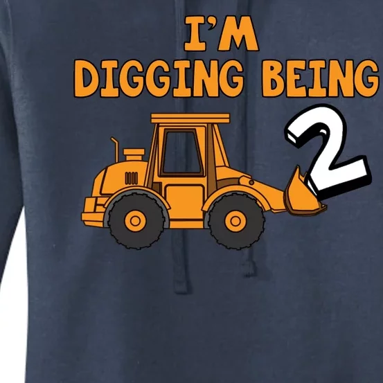 2nd Birthday I'm Digging Being Two Women's Pullover Hoodie