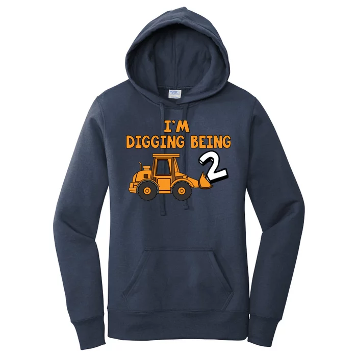 2nd Birthday I'm Digging Being Two Women's Pullover Hoodie