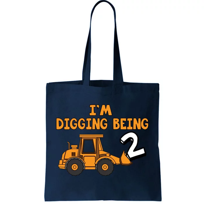 2nd Birthday I'm Digging Being Two Tote Bag