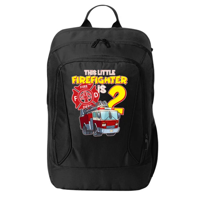 2nd Birthday This Little Firefighter Is Two City Backpack