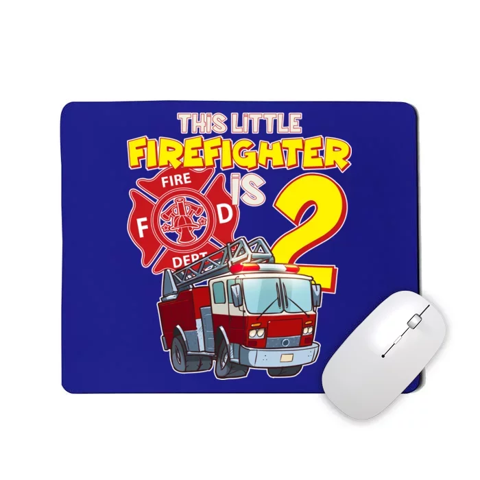 2nd Birthday This Little Firefighter Is Two Mousepad