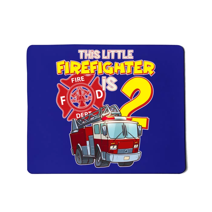 2nd Birthday This Little Firefighter Is Two Mousepad