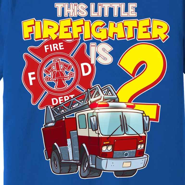 2nd Birthday This Little Firefighter Is Two Premium T-Shirt