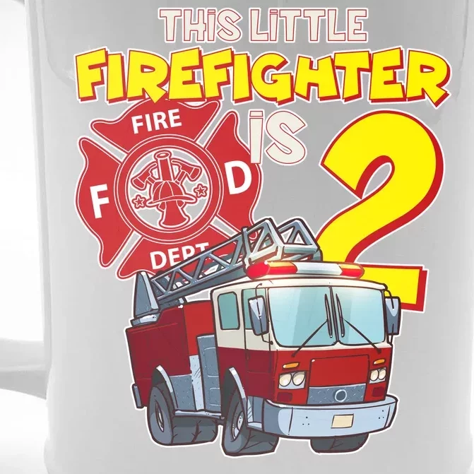 2nd Birthday This Little Firefighter Is Two Front & Back Beer Stein